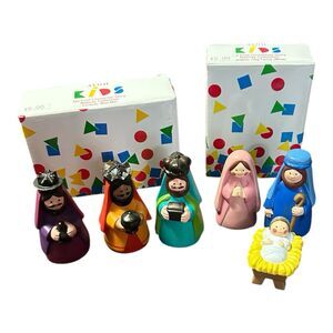1993 Avon Kids My First Nativity Scene Holy Family Baby Jesus & Wise Men